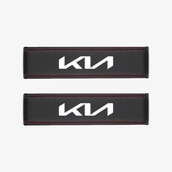 2Pcs KIA Universal Car Safety Seat Belt Cover Leather Safety Belts Shoulder Protection For KIA Sonet