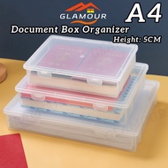 [SG] A4 Document Box Organizer Storage A4 File Folder Box File Organizer Box Household Certificate B