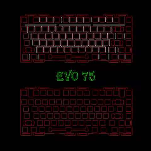 EVO75 Positioning Plate for Mechanical Keyboard Customized FR4 POM PP PC Carbon Plate Custom Gaming 