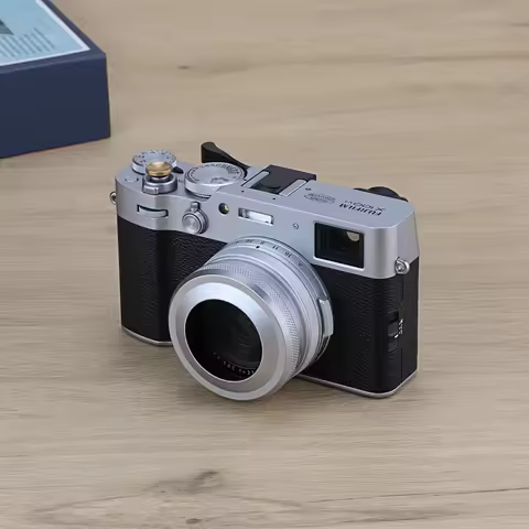 Haoge LH-X51W 2in1 All Metal Ultra-Thin Lens Hood with Adapter Ring Set for Fuji X100VI Fujifilm Fin