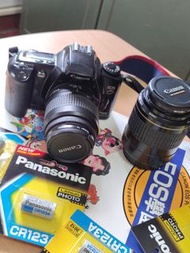 Canon EOS88, 80-200mm鏡頭，cr123a電8粒，eos學園小册子