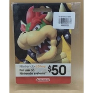 (New) Ps4 : Nintendo eShop $50 Card