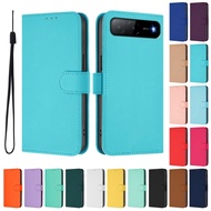 For Etui Infinix Hot 60i 5G Case on For Infinix HOT 60i X6730 Cover Solid Color Flip Cover for infin
