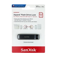 SanDisk - iXpand Luxe 64GB Apple 專用隨身碟 USB手指 Type-C Flash Drive 手機專用手指(SDIX70N-064G)