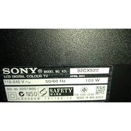 Sony KDL-32CX520 Mainboard, Powerboard, Inverter, LVDS, Speaker, Stand. Used TV Spare Part LCD/LED/P