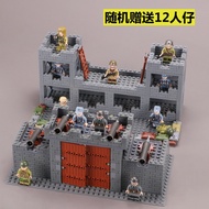 Compatible with LEGO military series MOC World War II ruins base fortress building blocks兼容乐高军事系列MOC