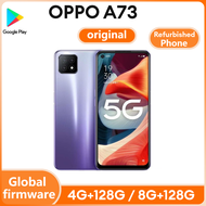 Refurbished Phone โทรศัพท์มือสองสภาพใหม่สำหรับ OPPO A73 5G เฟิร์มแวร์ทั่วโลก Googleplay 95% โทรศัพท์