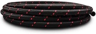 Vibrant Performance 11978R Nylon Braided Flex Hose (20ft Roll of Black Red ; AN Size: -8; Hose ID: 0