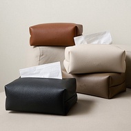 Square Leather Tissue Box High-End Light Luxury Paper Box Household Living Room Paper Box Car Tissue