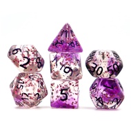 Crystal style DND Dice Set Polyhedral Table Game Dice Role-Playing RPG Dice With Box