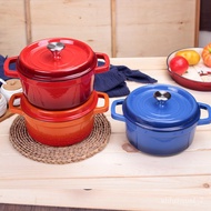 WK/Enamel Pot Cast Iron Pot Thickened Household Enamel20/22/24/26Round Thermal Cooker Soup Pot Wok Steamer SUYY