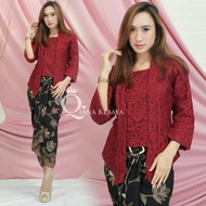 HARGA PROMO - STELAN KEBAYA BROKAT KUTU BARU ROK LILIT - KEBAYA MODERN - KEBAYA WISUDA MURAH - KEBAY