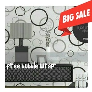 HITAM Waterproof PVC Wall Sticker Wallpaper/Black Polka Dot Room Wallpaper