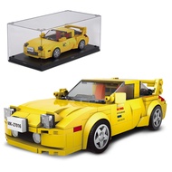 Mould King Initial D Car RX-7 Mazda Model Car Building Blocks with Display Case, 27016 Model Car Kit