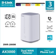 D-Link 5G Dual Band AX3000 WiFi 6 Mobile Nano Sim Card 2.5 Gigabit WAN/LAN & 1 RJ11 port for Vo5G/Vo