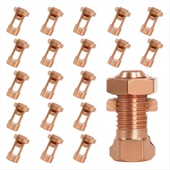 20PCS Split Bolt Connectors TJ-16Copper Grounding Clamps Suitable for 6AWG/7AWG/8AWG Bare Wire Groun