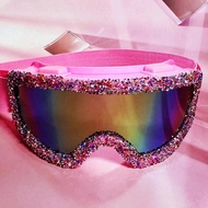 1pc Extra Large Goggles With Eye Mask, Women's Full Protection Fashionable Soft Gel Ski Goggles, Mir