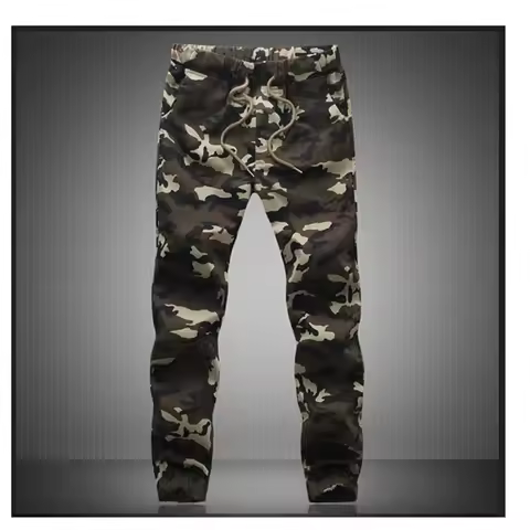 M-5X 2025 Mens Jogger Autumn Pencil Harem Pants Men Camouflage Military Pants Loose Comfortable Carg