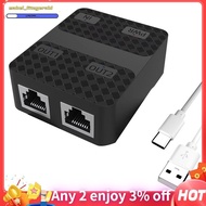 Ethernet Cable Splitter Gigabit Networking Splitter 1000Mbps 1 to 2 Internet Cable Splitter 1 in 2 O