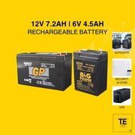 GP 12V 7.2AH  | 6V 4.5 AH    PREMIUM Rechargeable Sealed Lead Acid alarm Battery