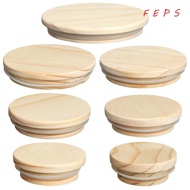 FEPS Wood Lids Wooden Bottle Sealing Caps Compatible Canning Storage