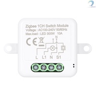 1CH Zigbee Mini Smart Switch Relay Module Support 2 Way Control Switch for Smart Home Automation, Wo
