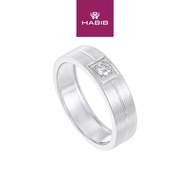 HABIB Diamond Men's Ring in 925 Silver Palladium 00819(PLD)