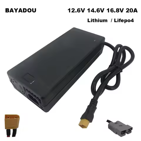 12.6V 20A Lithium Battery Charger 10.8V 11.1V 3S 12V 4S 14.6V Lifepo4 4S 14.8V Li-ion 16.8V 20A UPS 