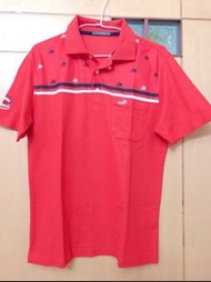 Crocodile 男短袖POLO衫-紅