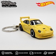 GANTUNGAN HOT WHEELS PREMIUM KEYCHAIN Porsche 911 - YELLOW - YELLOW - KEYRING - KEYCHAIN - CUSTOM - 