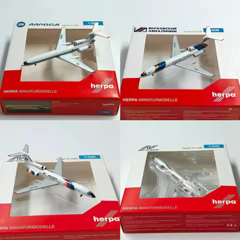Diecast 1:500 Herpa 530996/534918/538138 Tu-154M Alloy Aircraft Plane Model for Collection& Display 