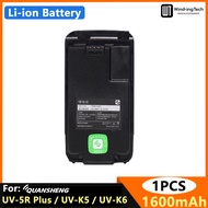 UV-K6วิทยุสื่อสาร DC 7.2V 1600MAh BPK5แบตเตอรี่ลิเธียมไอออนสำหรับ5R Quansheng และวิทยุสื่อสาร K5 K58