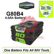 Greenworks G80B4 80V 4Ah Battery Pack / Charger
