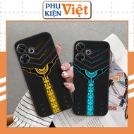 XIaomi Redmi 13 case with strong network pattern, square edges, machinery