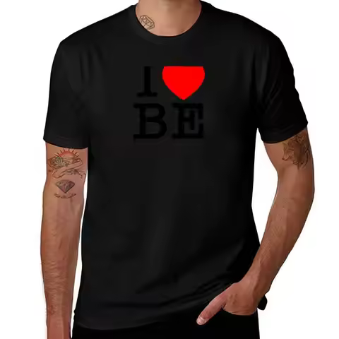 I Heart BE (BELGIUM) T-Shirt Outdoor Work Short Sleeve Top