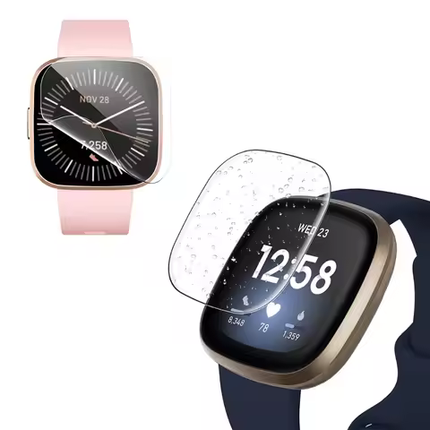 5pcs Soft TPU Clear Protective Film For Fitbit Versa 4/3/Sense 2 Smart Watch Versa4 Versa3 Sense2 Sc