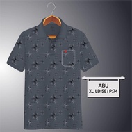 Liso wear - Kaos korea saku dewasa full print motip batik 04 | kaos kerah pria polo shirt lengan pen