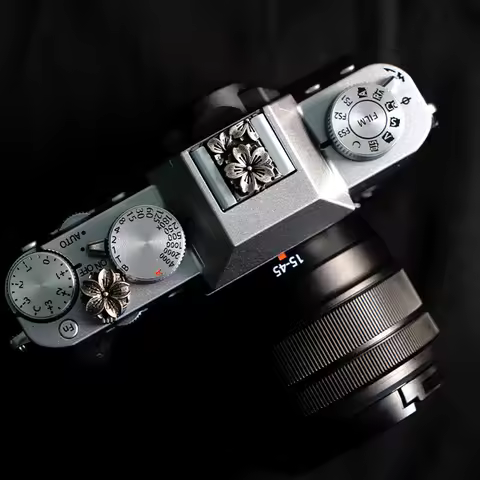 Handmade Vintage Metal Camera Shutter Button Hot Shoe Cover Cap for Fuji XE5 XT5 XT50 XS20 XM5 Nikon