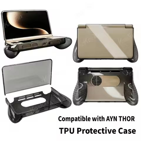 TPU Protective Case for AYN Thor Handheld Console hockproof Soft Cover with Grip Anti-Scratch Gaming