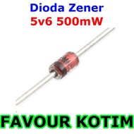 DIODE ZENER 0.5W DIODE 5V6 5.6V 5.6V VOLT 0.5 WATT W DIP FVKOTIM