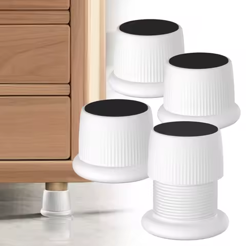 Eary 2/4Pcs Anti Vibration Feet Pads Home Furniture Feet Riser Mat Height Adjustable 1.6-2.6" Self-A