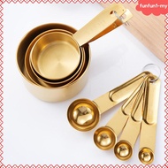 [FunfuneeMY] 8Pcs Measuring Cups Spoons Set Measure Set with Handle Measurement Tablespoon Teaspoon 