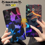 OPPO A5 PRO 4G Softcase OPPO A5 PRO 5G 2025 Latest Fashion Case Abstract Motif Dark Wallpaper - Late