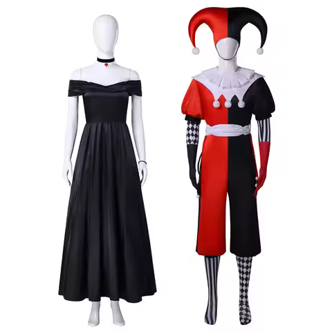 Clown and Cold Queen cosplay costume joker&Queen full set clown costume jester, anime costume, Hallo