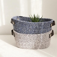 【AiBi Home】-Cotton Woven Storage Basket Storage Basket With Handle Design Cotton Rope Basket To Store Sundries Toy For Home