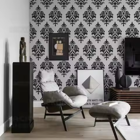 30cm - 70cm Stencil Wall Decor For Painting Plaster Template To Paint Furniture Makers Rococo Baroqu