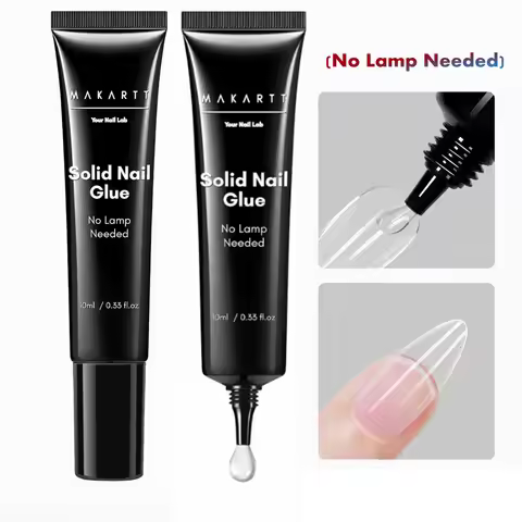 Makartt Gel Nail Glue for Nail Tips, Solid Super Strong Gel Glue 10g Professional Fake Nail Glue Gel