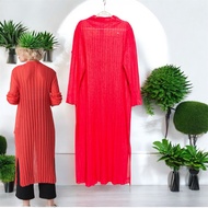 Light, Flowy Red Pleated Maxi Dress