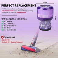 3Pack V11 Vacuum Filters Replacement for Dyson V11 Animal, V11 Torque Drive,V11 Extra, V15 Detect Co