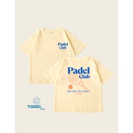 Todei.Kids Tshirt Padel Club Boys Girls 1 - 7 Years Combed 24s 100% Cotton